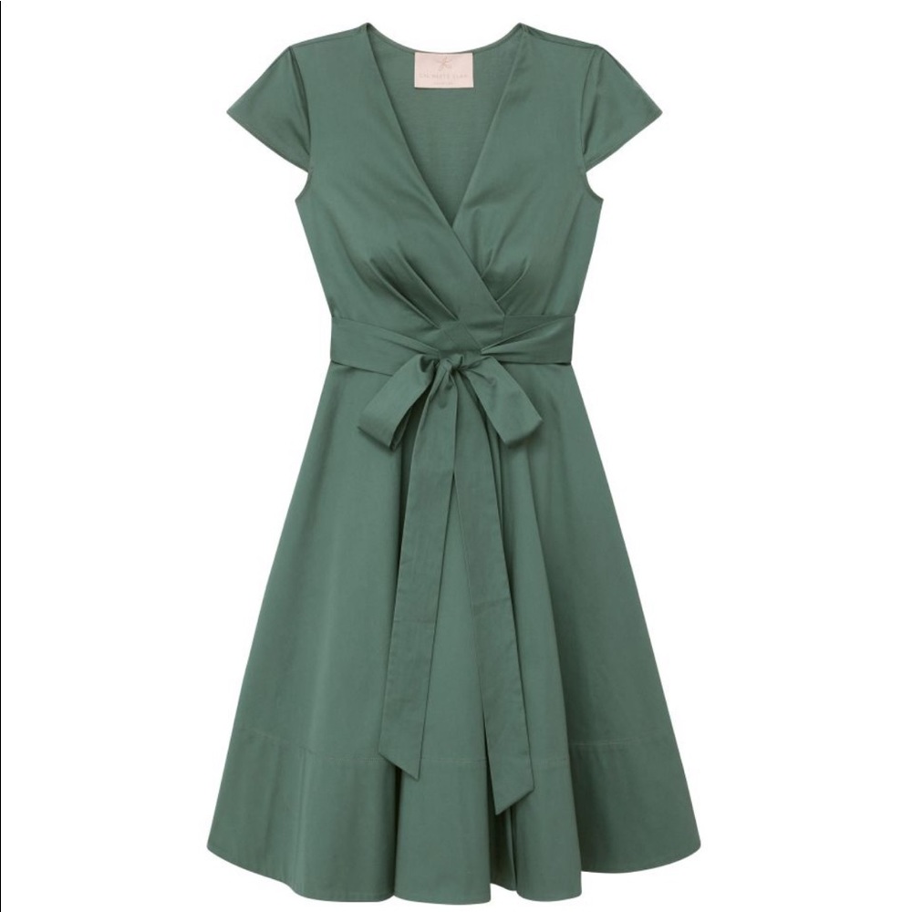 Gal Meets Glam Addison Green Wrap Dress